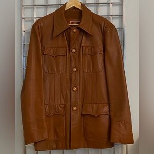 Vintage 70s Pioneer Wear leather coat